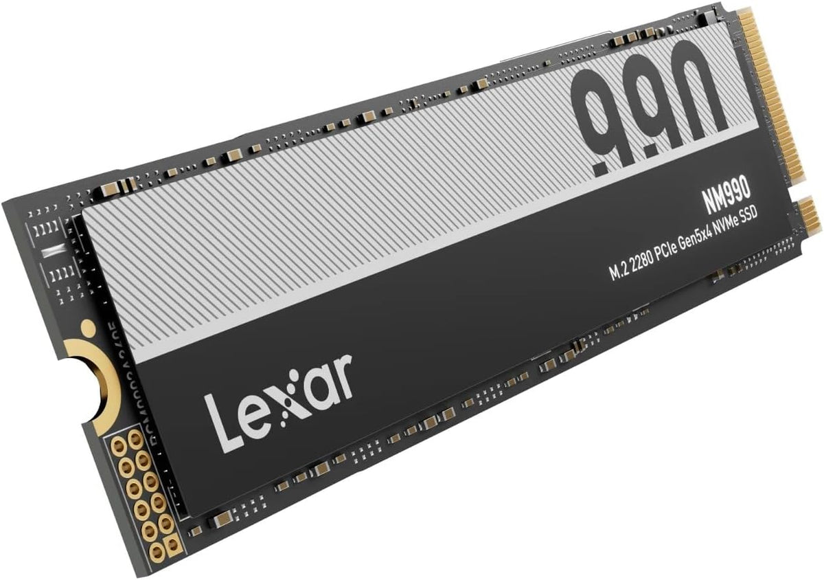 Lexar NM990 PCIe 5.0 x4 NVMe SSD（M.2） 左側から