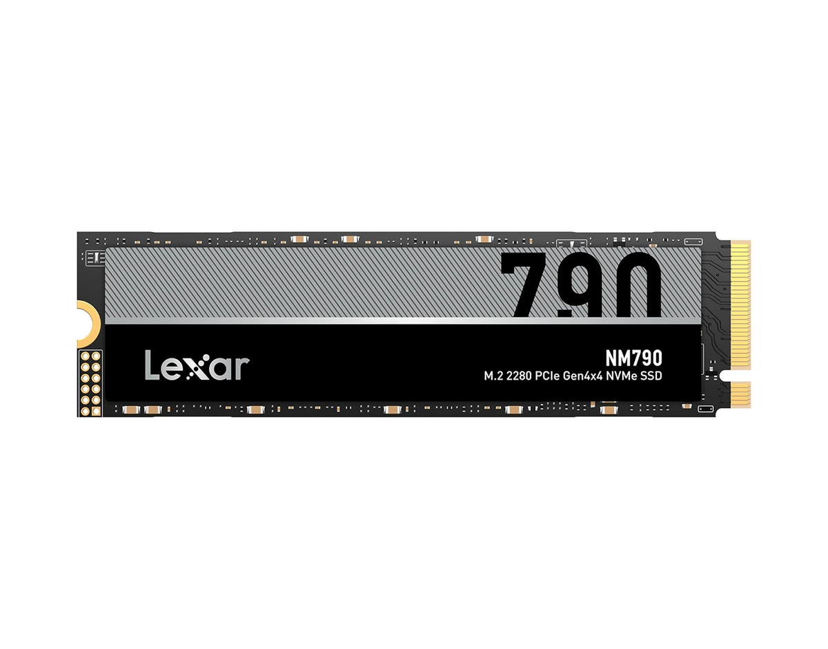 Lexar NM790 2TB M.2 2280 NVMe SSDのラベル面と端子
