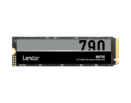 Lexar NM790 2TB M.2 2280 NVMe SSDのラベル面と端子